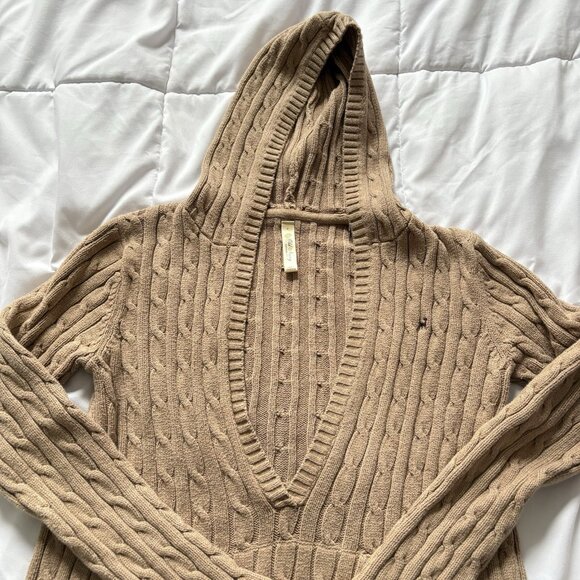 Vintage 90s Y2K Old Navy Brown Sweater Long Sleeve Pockets Womens Size Small - Picture 2 of 9